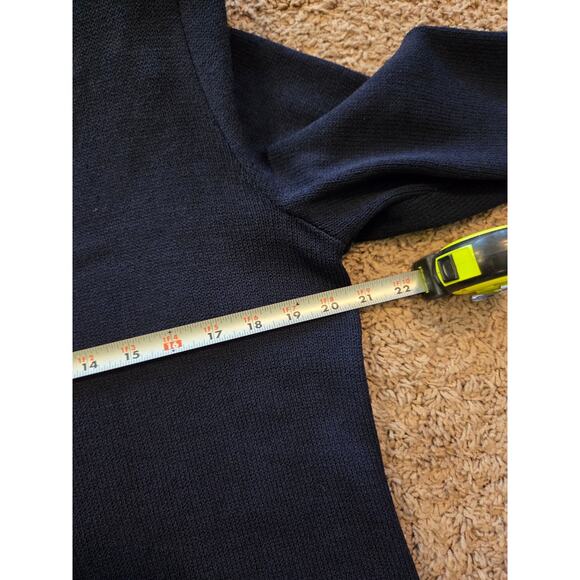 St John Marie Gray midi length dress nautical rope blue vneck long sleeves 12 - Picture 10 of 10